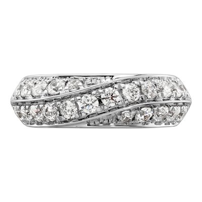 14K White Gold 1 ct tw Lab-Grown Diamond Wedding Band – view 4