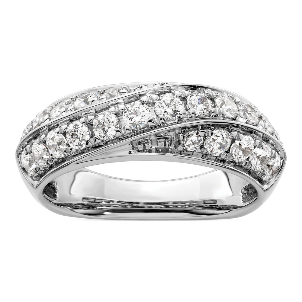 14K White Gold 1 ct tw Lab-Grown Diamond Wedding Band