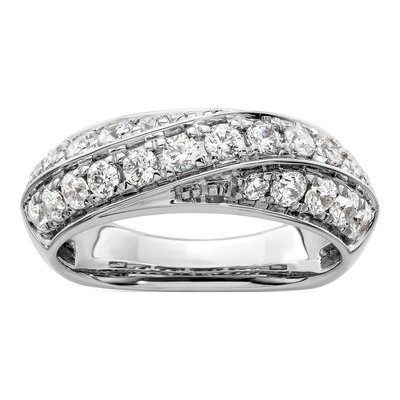 14K White Gold 1 ct tw Lab-Grown Diamond Wedding Band