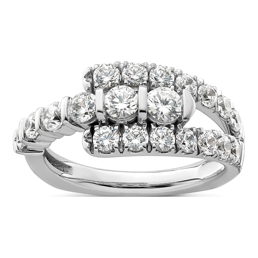 14K White Gold 1 3/8 ct Lab Grown Diamond Fashion Ring