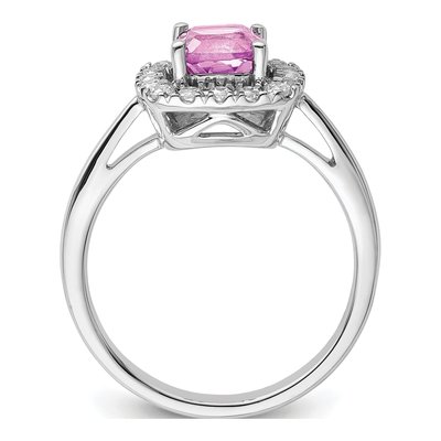 14K White Gold 1/4 ct tw Lab-Grown Diamond Halo Ring – view 2