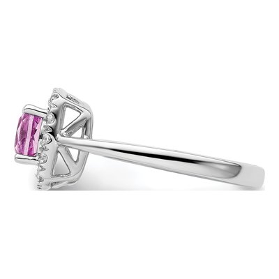14K White Gold 1/4 ct tw Lab-Grown Diamond Halo Ring – view 3
