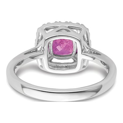 14K White Gold 1/4 ct tw Lab-Grown Diamond Halo Ring – view 5