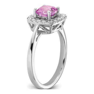 14K White Gold 1/4 ct tw Lab-Grown Diamond Halo Ring – view 6