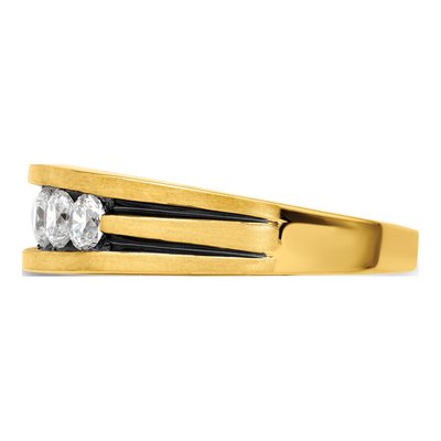 Men's 14K Yellow Gold 1 ct tw Lab-Grown Diamond Ring – view 3