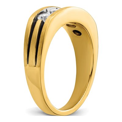 Men's 14K Yellow Gold 1 ct tw Lab-Grown Diamond Ring – view 6