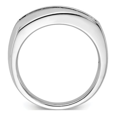Men's 10K White Gold 1 ct tw Lab-Grown Diamond 5-Stone Ring – view 2