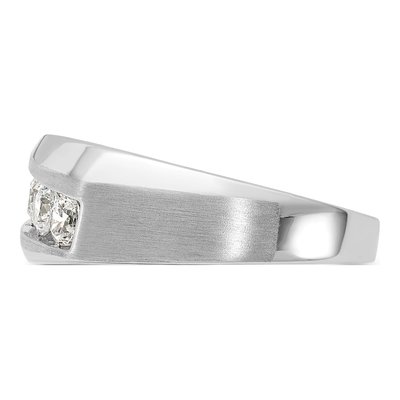 Men's 10K White Gold 1 ct tw Lab-Grown Diamond 5-Stone Ring – view 3