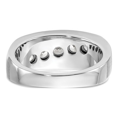 Men's 10K White Gold 1 ct tw Lab-Grown Diamond 5-Stone Ring – view 5