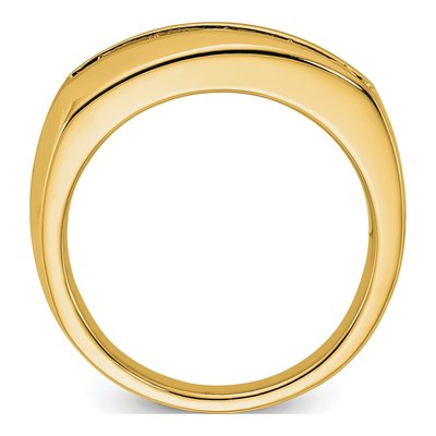 Men's 10K Yellow Gold 1 ct tw Lab-Grown Diamond 5-Stone Ring – view 2