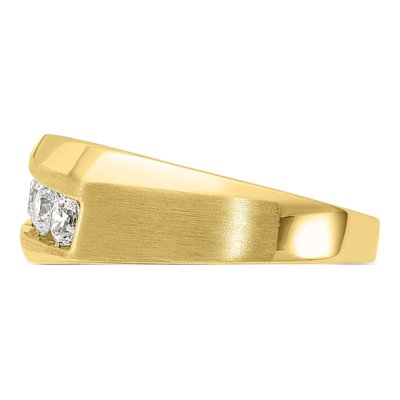 Men's 10K Yellow Gold 1 ct tw Lab-Grown Diamond 5-Stone Ring – view 3