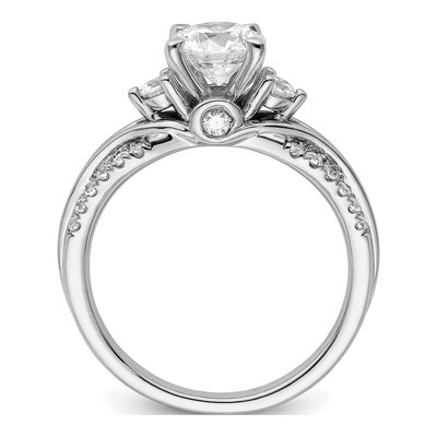 14K White Gold Lab-Grown Diamond Engagement Ring Semi-Mount – view 3