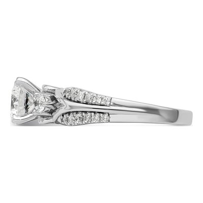 14K White Gold Lab-Grown Diamond Engagement Ring Semi-Mount – view 4