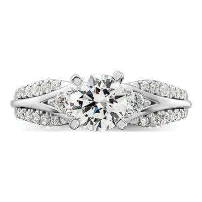14K White Gold Lab-Grown Diamond Engagement Ring Semi-Mount – view 5