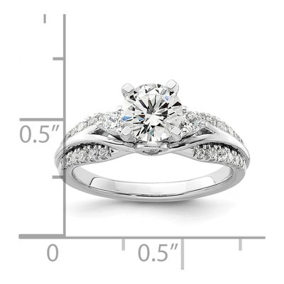 14K White Gold Lab-Grown Diamond Engagement Ring Semi-Mount – view 8