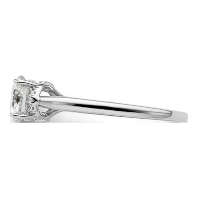 14K White Gold Lab-Grown Diamond Engagement Ring Semi-Mount – view 4