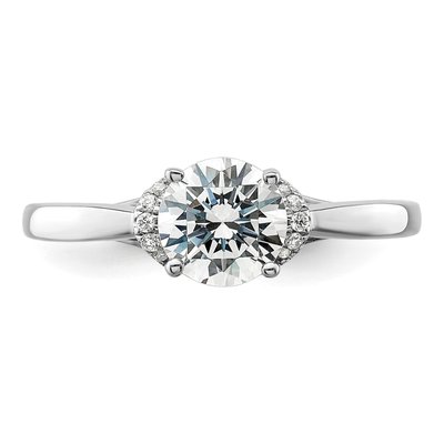 14K White Gold Lab-Grown Diamond Engagement Ring Semi-Mount – view 5