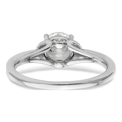 14K White Gold Lab-Grown Diamond Engagement Ring Semi-Mount – view 6