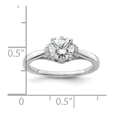 14K White Gold Lab-Grown Diamond Engagement Ring Semi-Mount – view 8