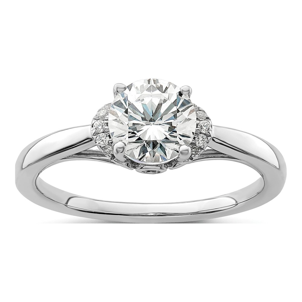 14K White Gold Lab-Grown Diamond Engagement Ring Semi-Mount