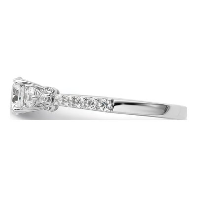 14K White Gold Lab-Grown Diamond Engagement Ring Semi-Mount – view 3