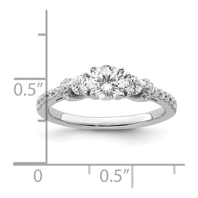14K White Gold Lab-Grown Diamond Engagement Ring Semi-Mount – view 4