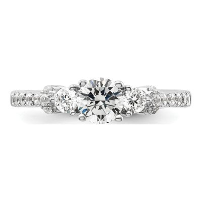 14K White Gold Lab-Grown Diamond Engagement Ring Semi-Mount – view 6