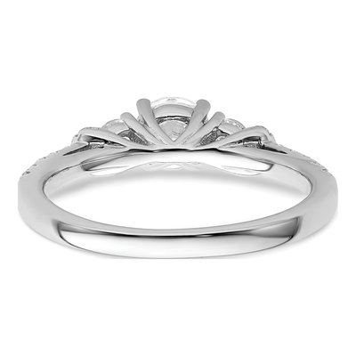 14K White Gold Lab-Grown Diamond Engagement Ring Semi-Mount – view 7