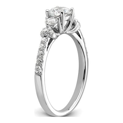 14K White Gold Lab-Grown Diamond Engagement Ring Semi-Mount – view 8