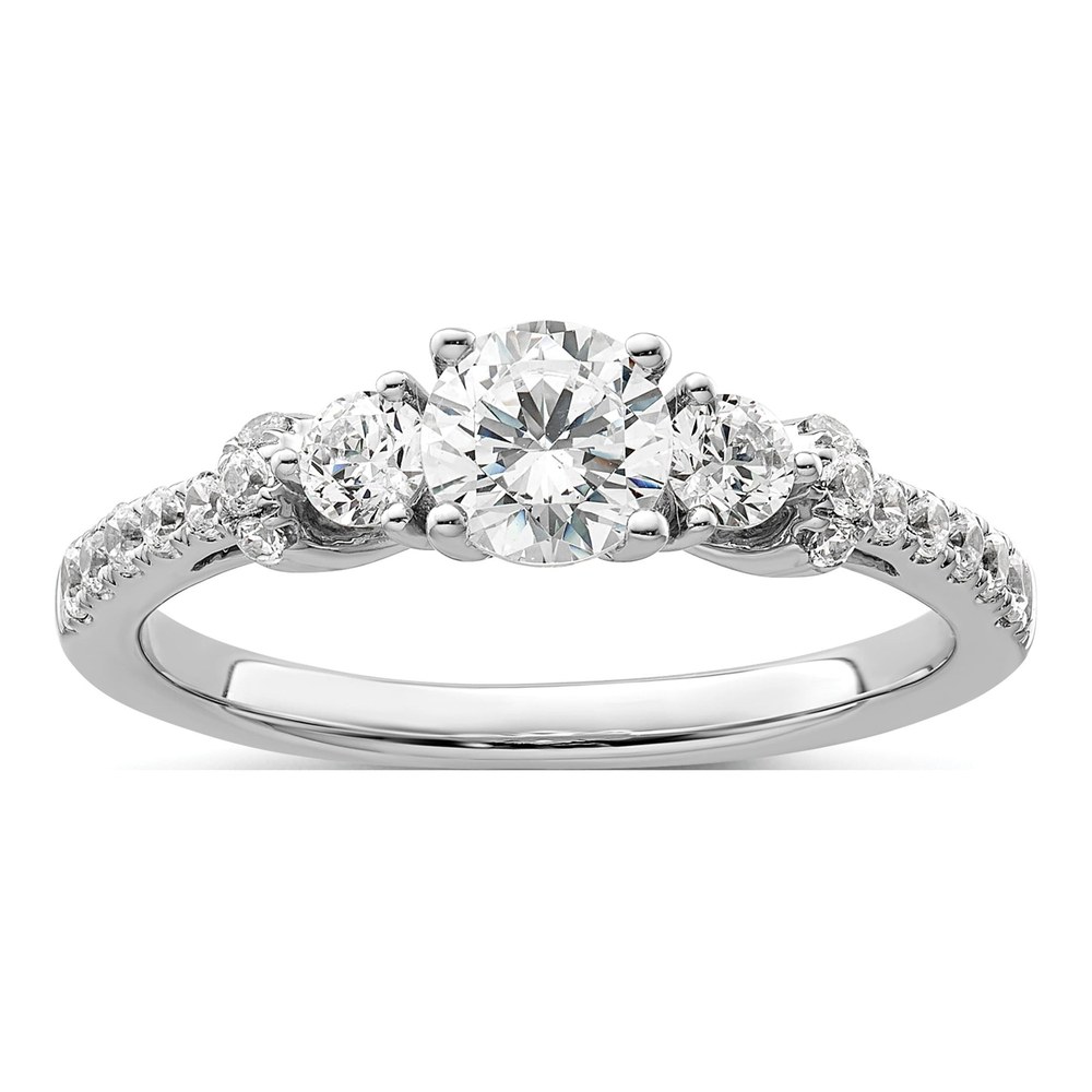 14K White Gold Lab Grown Diamond Semi Mount Ring