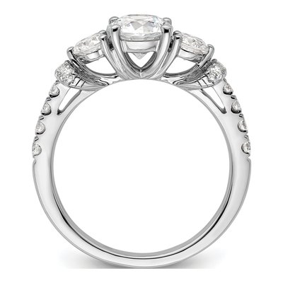 14K White Gold Lab-Grown Diamond Center Engagement Ring Semi-Mount – view 2