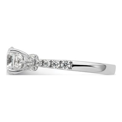 14K White Gold Lab-Grown Diamond Center Engagement Ring Semi-Mount – view 3
