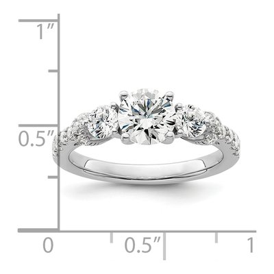 14K White Gold Lab-Grown Diamond Center Engagement Ring Semi-Mount – view 5