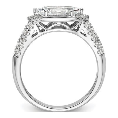 14K White Gold Lab-Grown Diamond Engagement Ring Semi-Mount – view 2