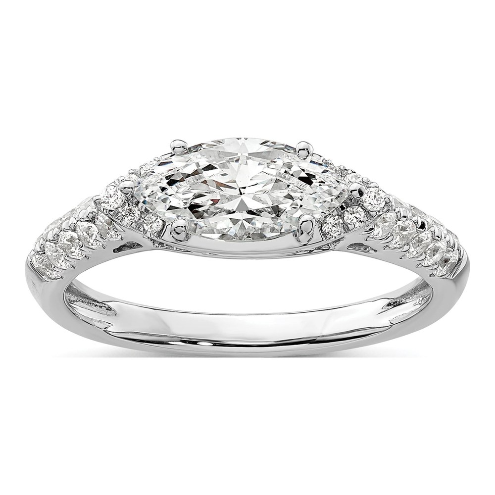 14K White Gold Lab-Grown Diamond Engagement Ring Semi-Mount