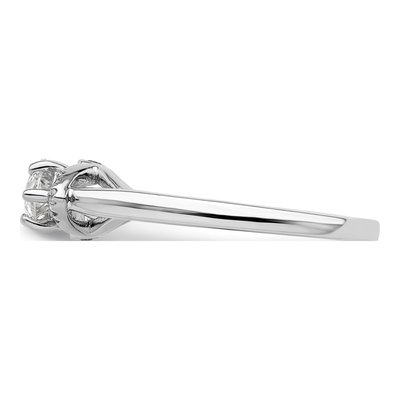 14K White Gold Lab-Grown Diamond Center East-West Marquise Engagement Ring Semi-Mount – view 4