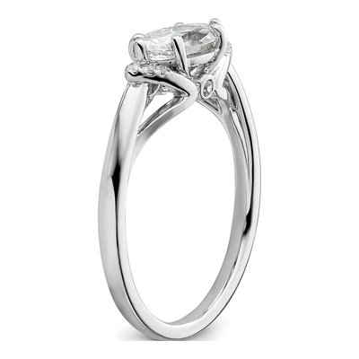 14K White Gold Lab-Grown Diamond Center East-West Marquise Engagement Ring Semi-Mount – view 7