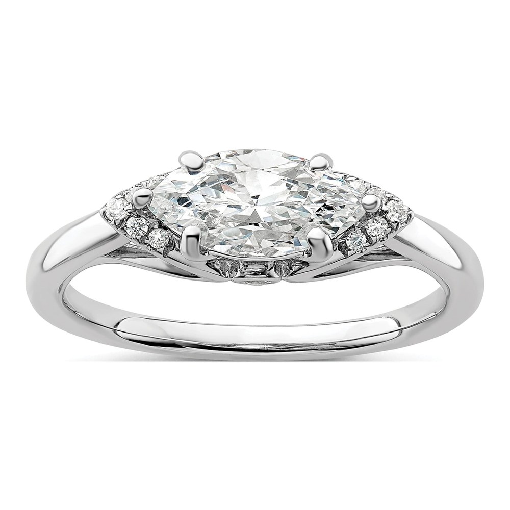 14K White Gold Lab Grown Diamond Vs/Si Gh, Semi-Mount Engagement Ring