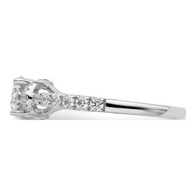 14K White Gold Lab-Grown Diamond Engagement Ring Semi-Mount – view 4