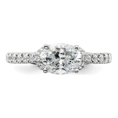 14K White Gold Lab-Grown Diamond Engagement Ring Semi-Mount – view 5