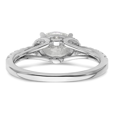 14K White Gold Lab-Grown Diamond Engagement Ring Semi-Mount – view 6
