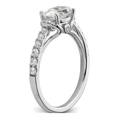 14K White Gold Lab-Grown Diamond Engagement Ring Semi-Mount – view 7