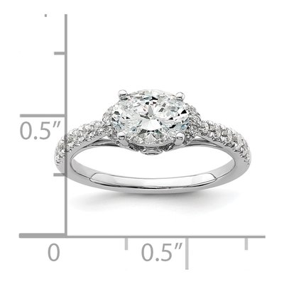 14K White Gold Lab-Grown Diamond Engagement Ring Semi-Mount – view 8