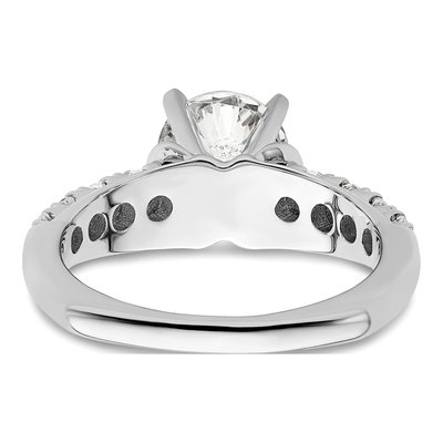 14K White Gold Lab-Grown Diamond Engagement Ring Semi-Mount – view 6