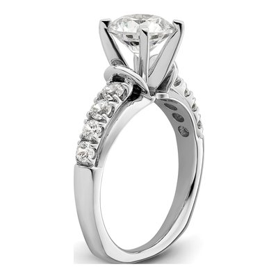 14K White Gold Lab-Grown Diamond Engagement Ring Semi-Mount – view 7