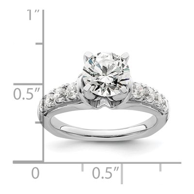 14K White Gold Lab-Grown Diamond Engagement Ring Semi-Mount – view 8