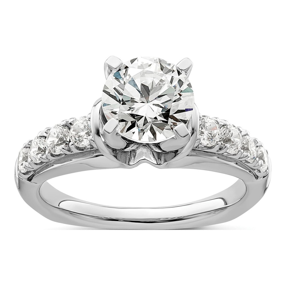 14K White Gold Lab-Grown Diamond Engagement Ring Semi-Mount