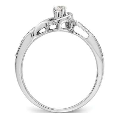 14K White Gold 1/5 ct tw Lab-Grown Diamond Promise Ring – view 3
