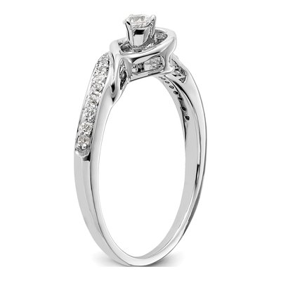 14K White Gold 1/5 ct tw Lab-Grown Diamond Promise Ring – view 7