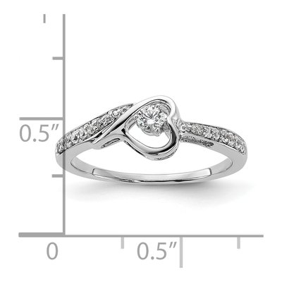 14K White Gold 1/5 ct tw Lab-Grown Diamond Promise Ring – view 8